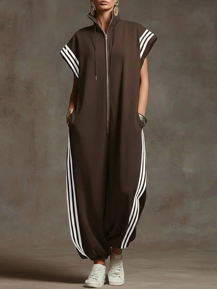 Damen Stylish Jumpsuit mit modernen Kontrasten Shopnory
