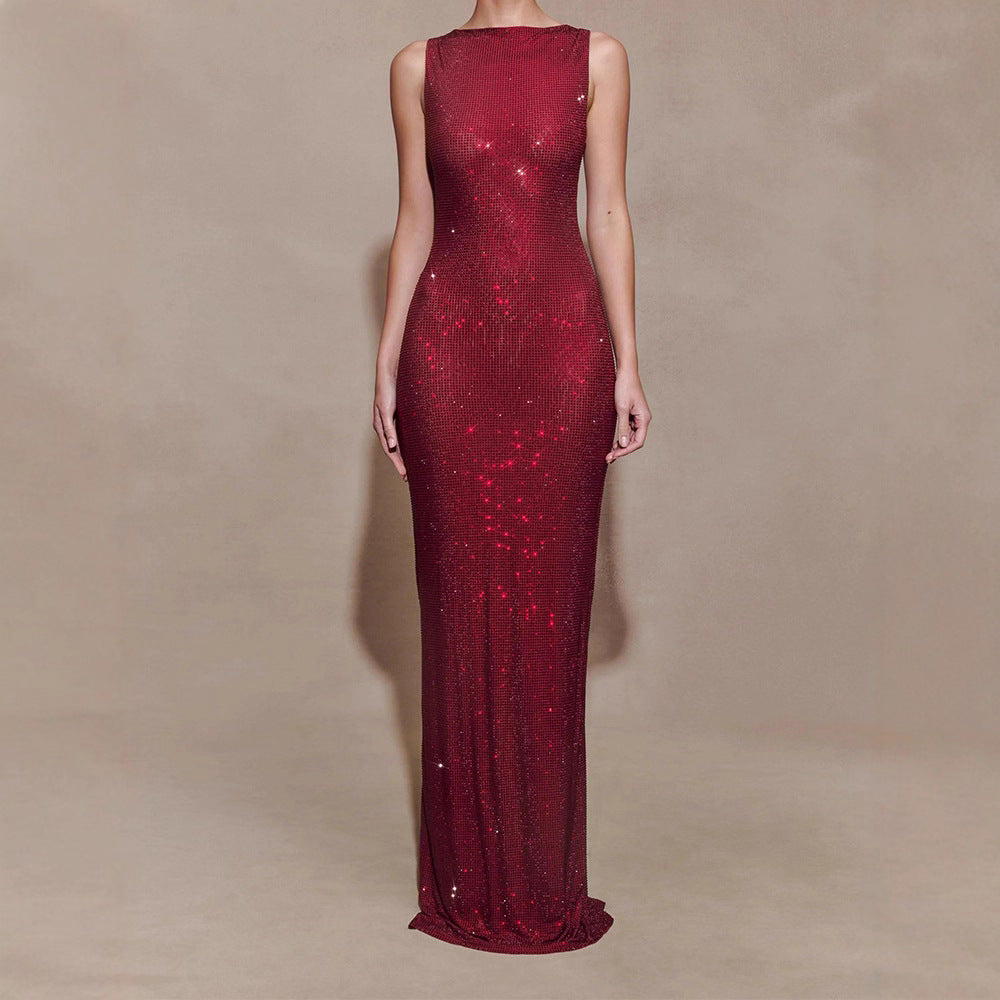 Damen Glitzerndes Abendkleid Shopnory
