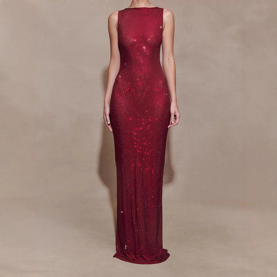 Damen Glitzerndes Abendkleid Shopnory
