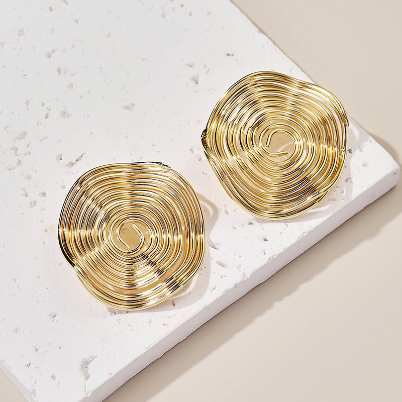Damen Ohrstecker mit spiralförmigem Design Shop Nory