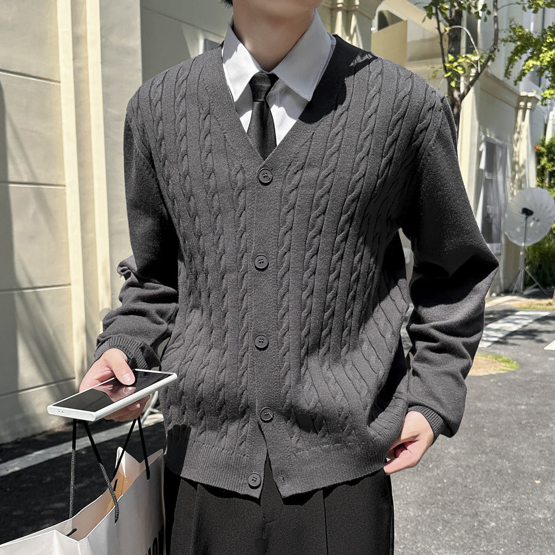 Herren Strickjacke mit Kabelmuster Shop Nory
