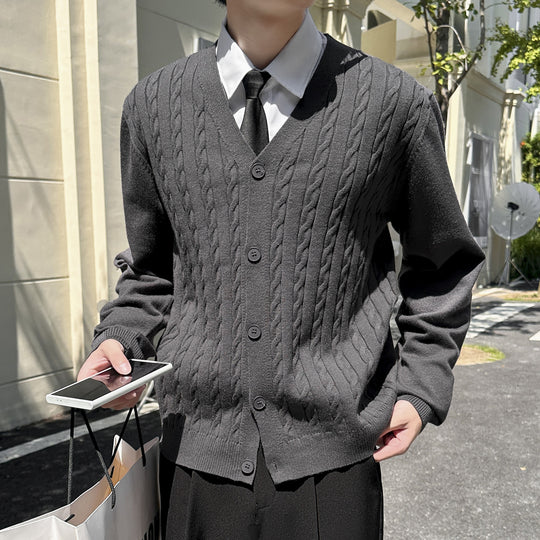 Herren Strickjacke mit Kabelmuster Shop Nory