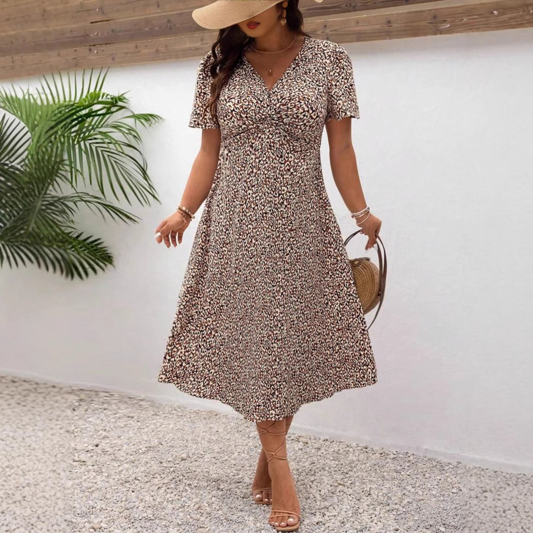 Damen Midikleid mit floralem Muster Shopnory