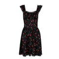 Damen Sommerkleid mit verspieltem Kirschmuster und Spitzenakzenten Shopnory