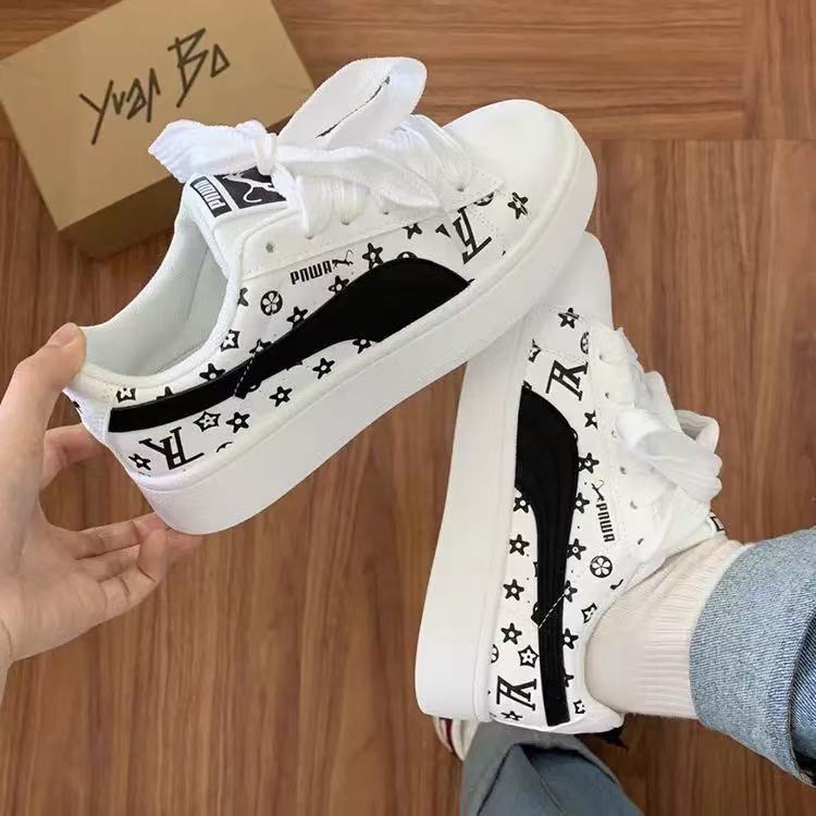 Damen Sneaker mit modischem Print und dämpfender Sohle Shopnory