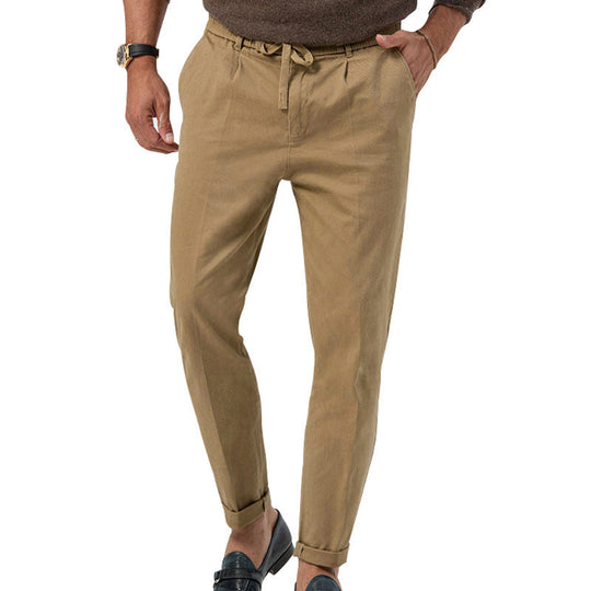Herren Bequeme Chino-Hose mit elastischem Bund und stylischem Kordelzug