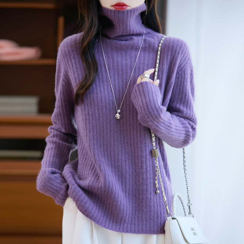 Damen Schlanker Feinstrick-Rollkragenpullover mit feiner Rippenstruktur und kaschmirähnlicher Haptik Shop Nory