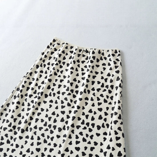 Damen Leichter Midirock aus Chiffon mit Leoprint und elastischem Bund Shop Nory