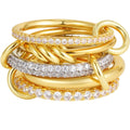 Damen Zierliches Ring-Set mit funkelnden Zirkonia-Elementen Shop Nory