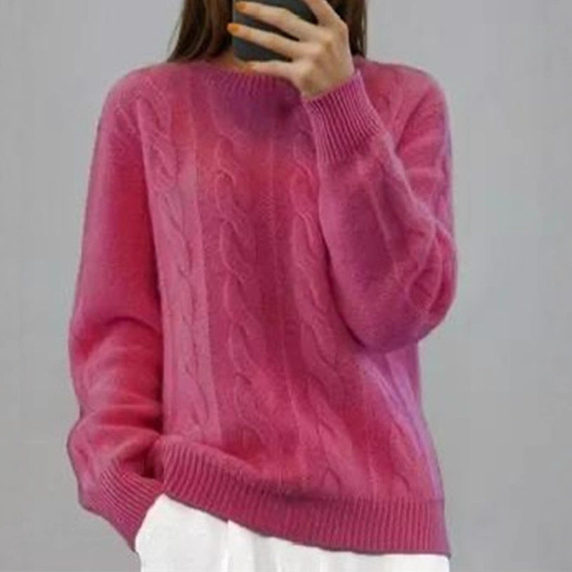 Damen Kuscheliger Zopfmuster-Feinstrickpullover mit legerer Passform Shop Nory
