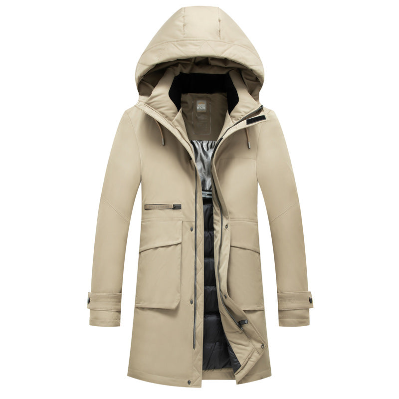 Herren Wasserdichter Steppparka mit Kapuze und Thermofutter Shop Nory