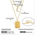 Damen Mehrlagige Halskette mit Sonnen- und Mondanhängern Shop Nory