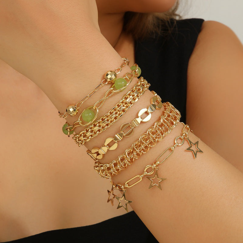Damen Armband mit kunstvoll geflochtenem Design und edlen Halbedelsteinen Shop Nory