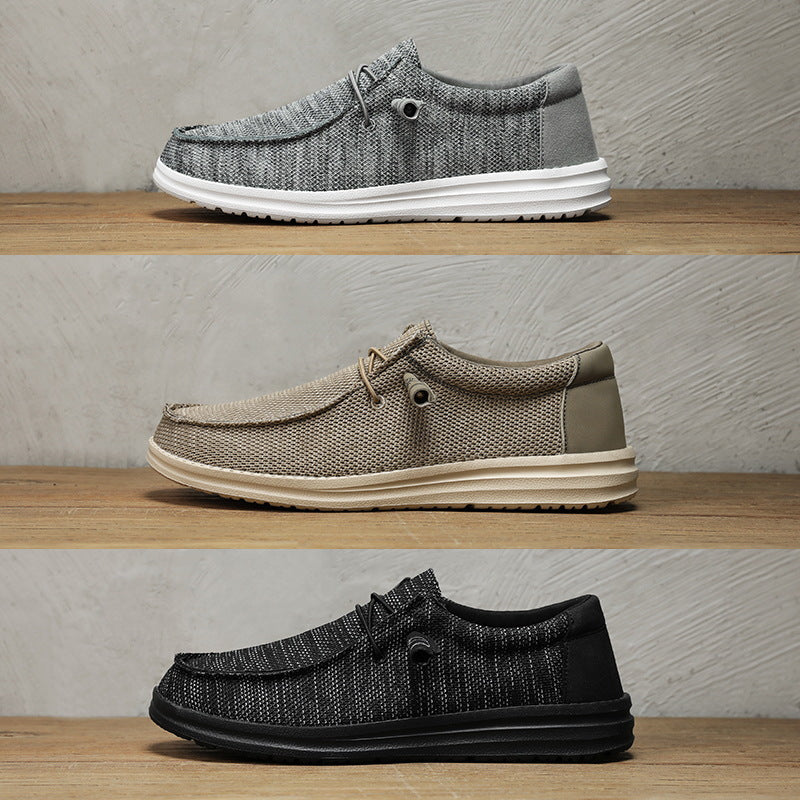 Herren atmungsaktive Mokassin‑Slipper aus Strick mit Memory‑Fußbett und rutschfester EVA‑Laufsohle Shop Nory