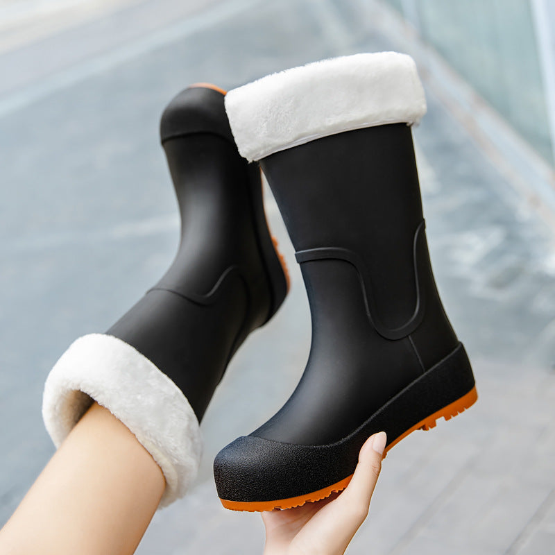 Damen Mittelhohe wasserdichte Gummistiefel mit griffiger Profillaufsohle Shop Nory