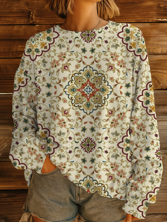 Damen GShop Norylümter Oversize-Sweatshirt-Pullover mit Rundhals und Ballonärmeln Shop Nory