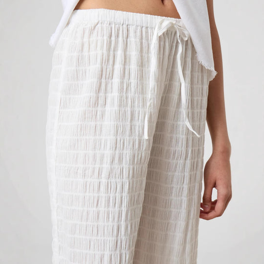 Damen Leichte Palazzo-Loungehose aus Crinkle-Gauze mit hoher Komfort-Taille Shop Nory