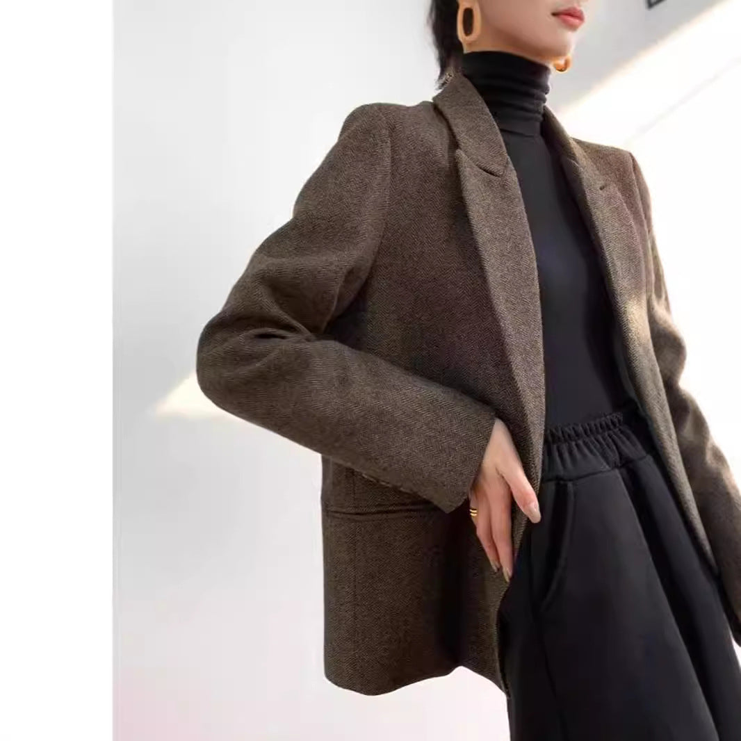 Damen Eleganter Wollblazer Shop Nory