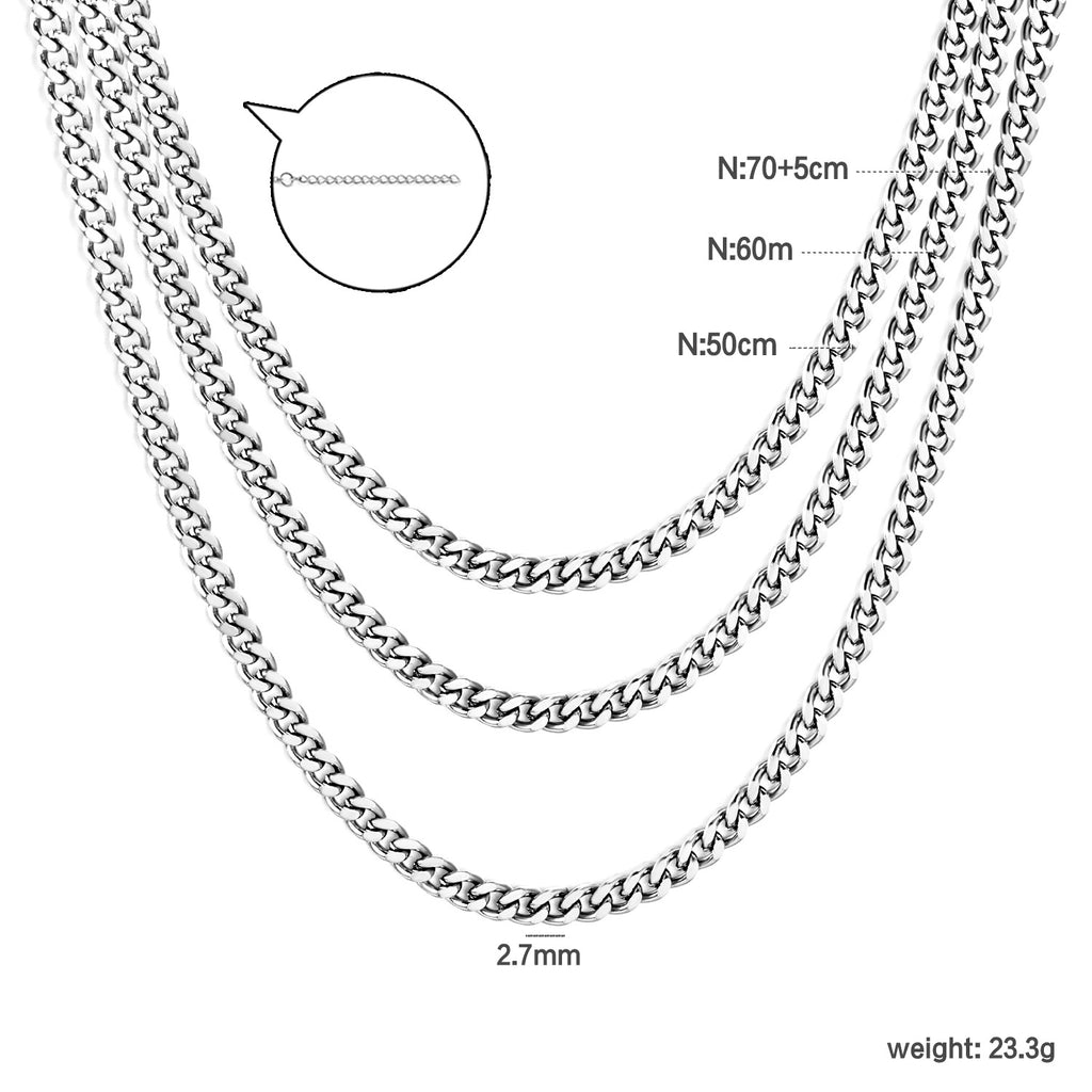 Damen Edelstahl Kette im klassischen Panzerdesign Shop Nory