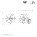 Damen Ohrringe mit floralen Motiv aus hochwertigem 925 Sterling Silber Shop Nory