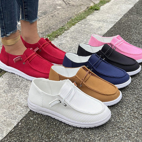 Damen Mode Slip-On Schuhe mit rutschfester Sohle und elastischem Band