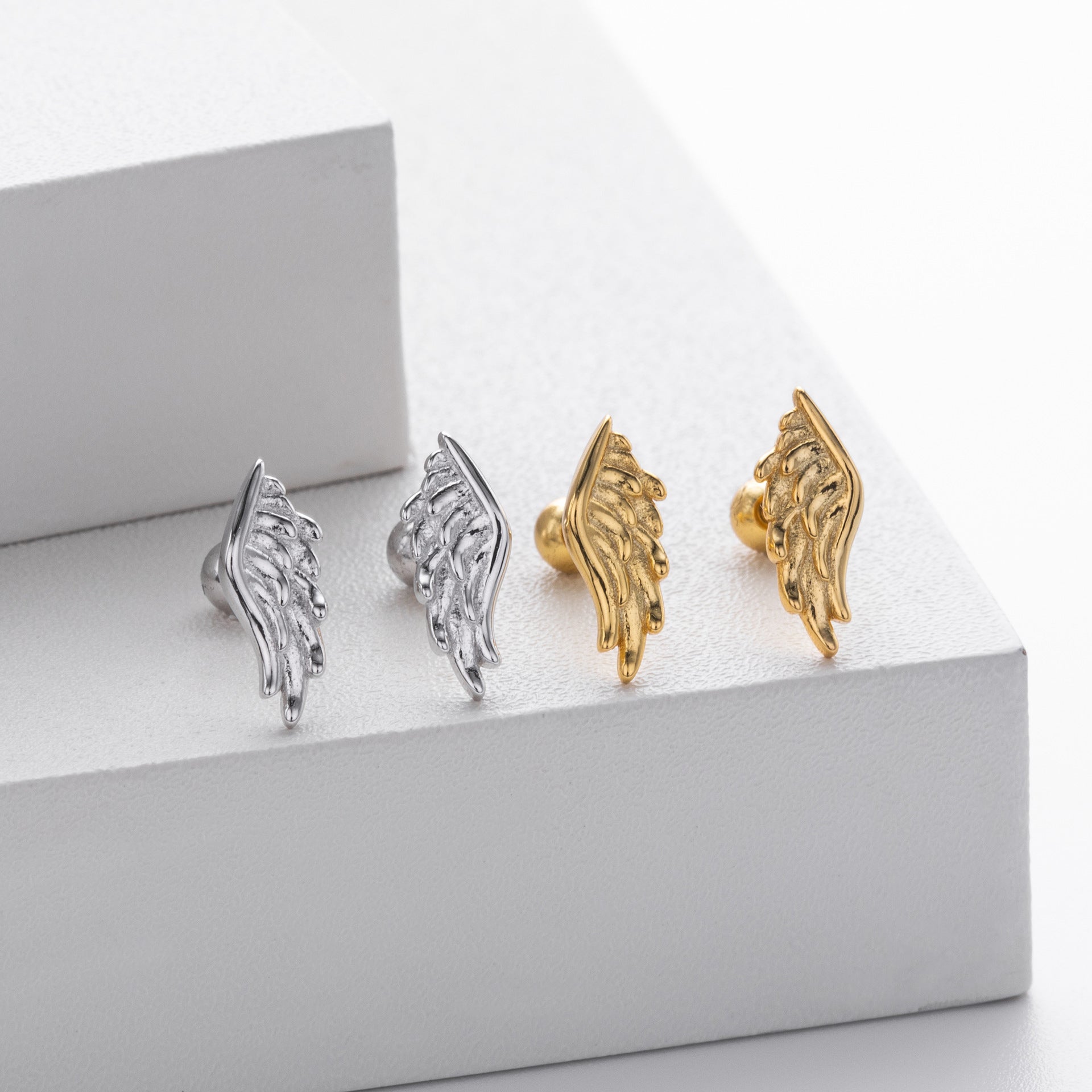 Damen Ohrstecker im stilvollen Flügel-Design aus hochwertigem 925 Sterling Silber Shop Nory
