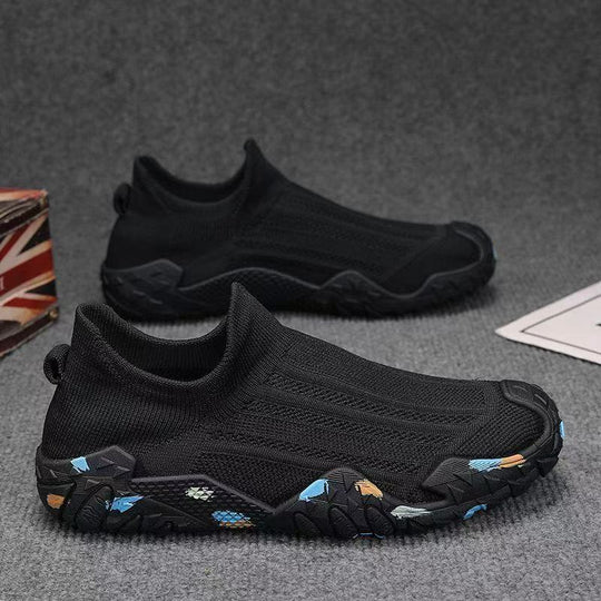 Herren Elastischer Strick-Fußschuh mit rutschfester, gemusterter Profilsohle Shop Nory