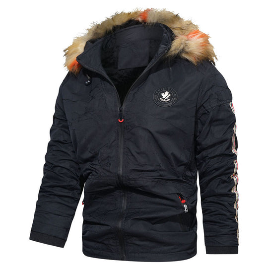 Herren Kapuzenparka mit Kunstfellbesatz, winddichter Außenhülle und gesteppter Thermofütterung Shop Nory