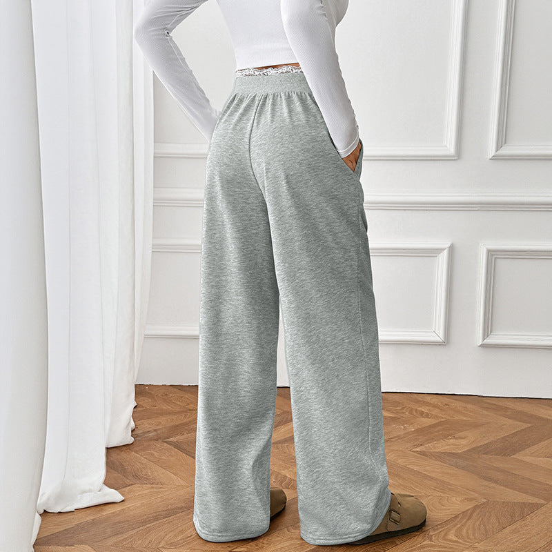 Damen Komfortweite Jersey-Loungehose mit hohem Elastikbund Shop Nory