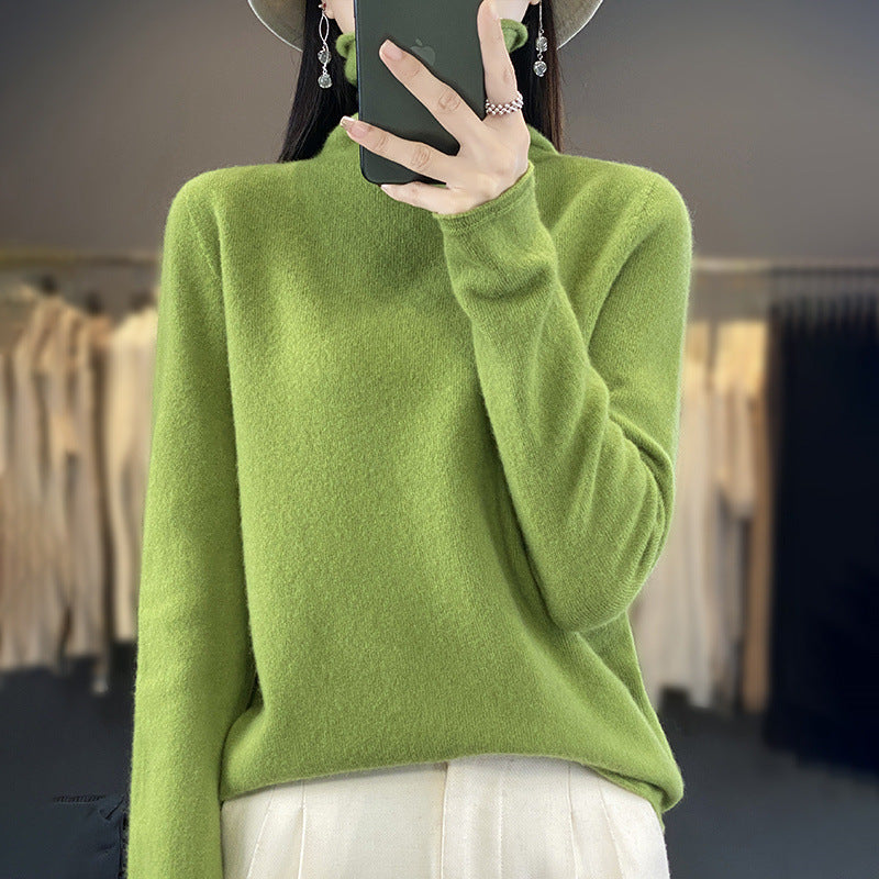 Damen Weicher Feinstrick-Rollkragenpullover mit kaschmirähnlicher Haptik und verlängerten Bündchen Shop Nory
