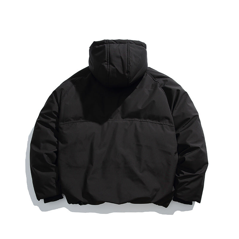 Unisex Wattierte Oversize Steppjacke mit asymmetrischem Reißverschluss Shop Nory