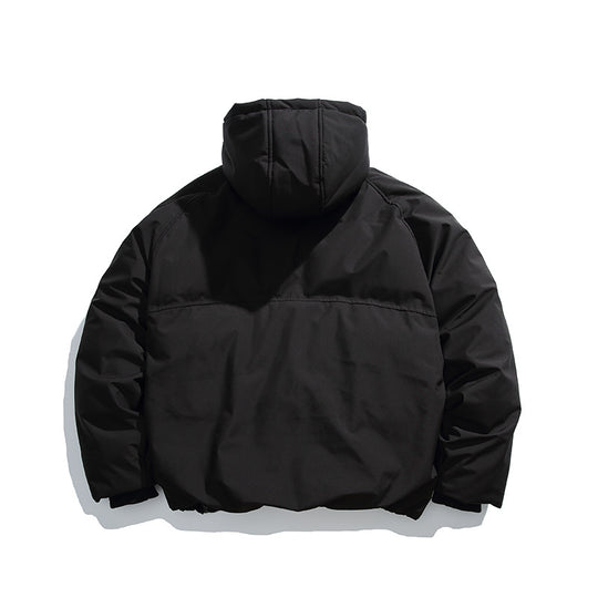 Unisex Wattierte Oversize Steppjacke mit asymmetrischem Reißverschluss Shop Nory