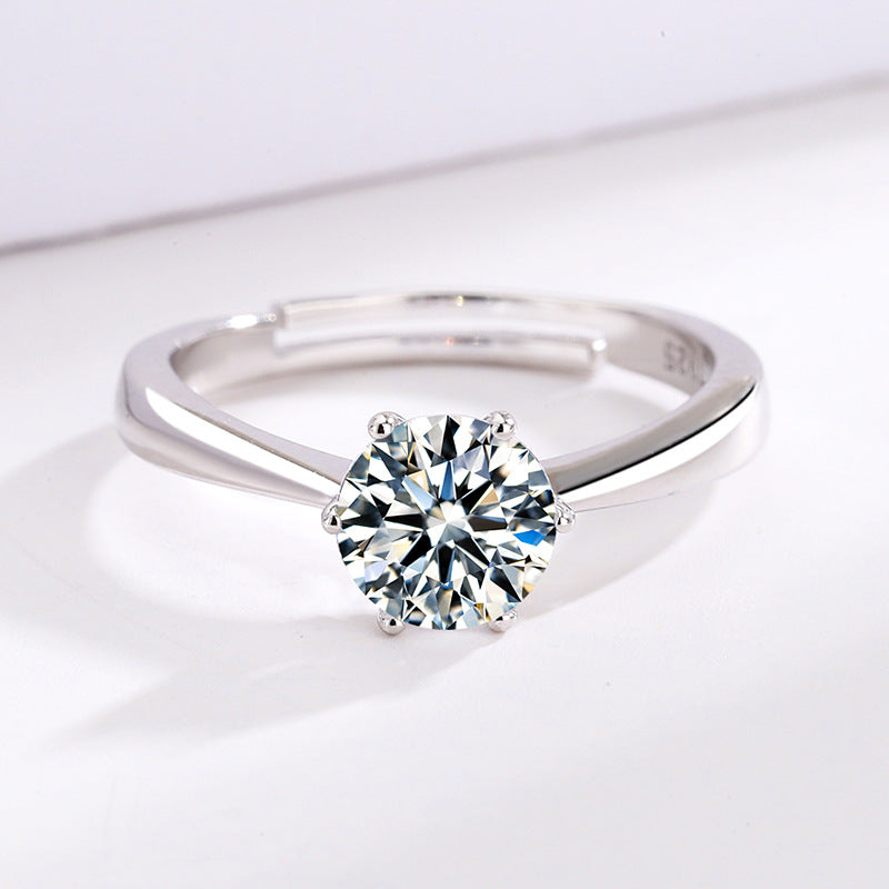 Damen Ring mit funkelndem Zirkon und modernem, geschwungenem Design Shop Nory