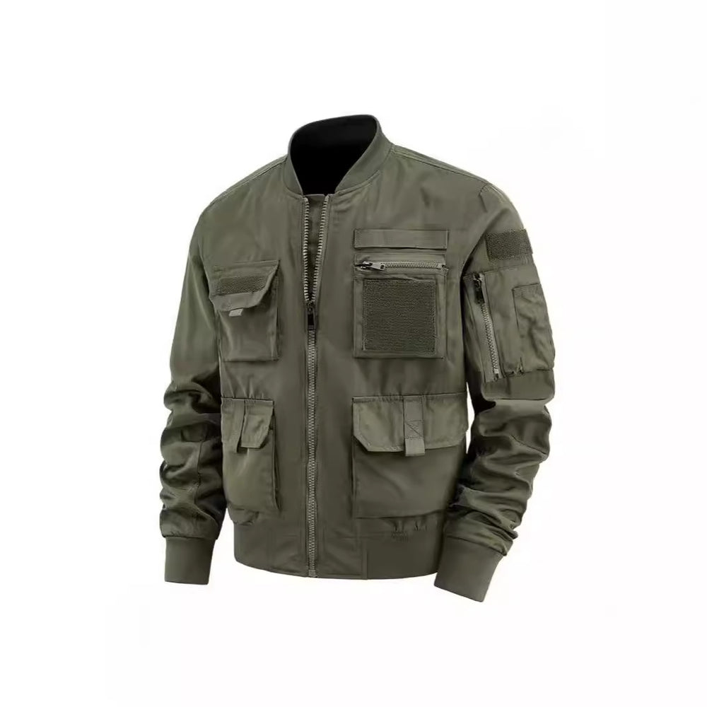Herren taktische Bomberjacke mit Multi-Taschen und robustem Reißverschluss Shop Nory
