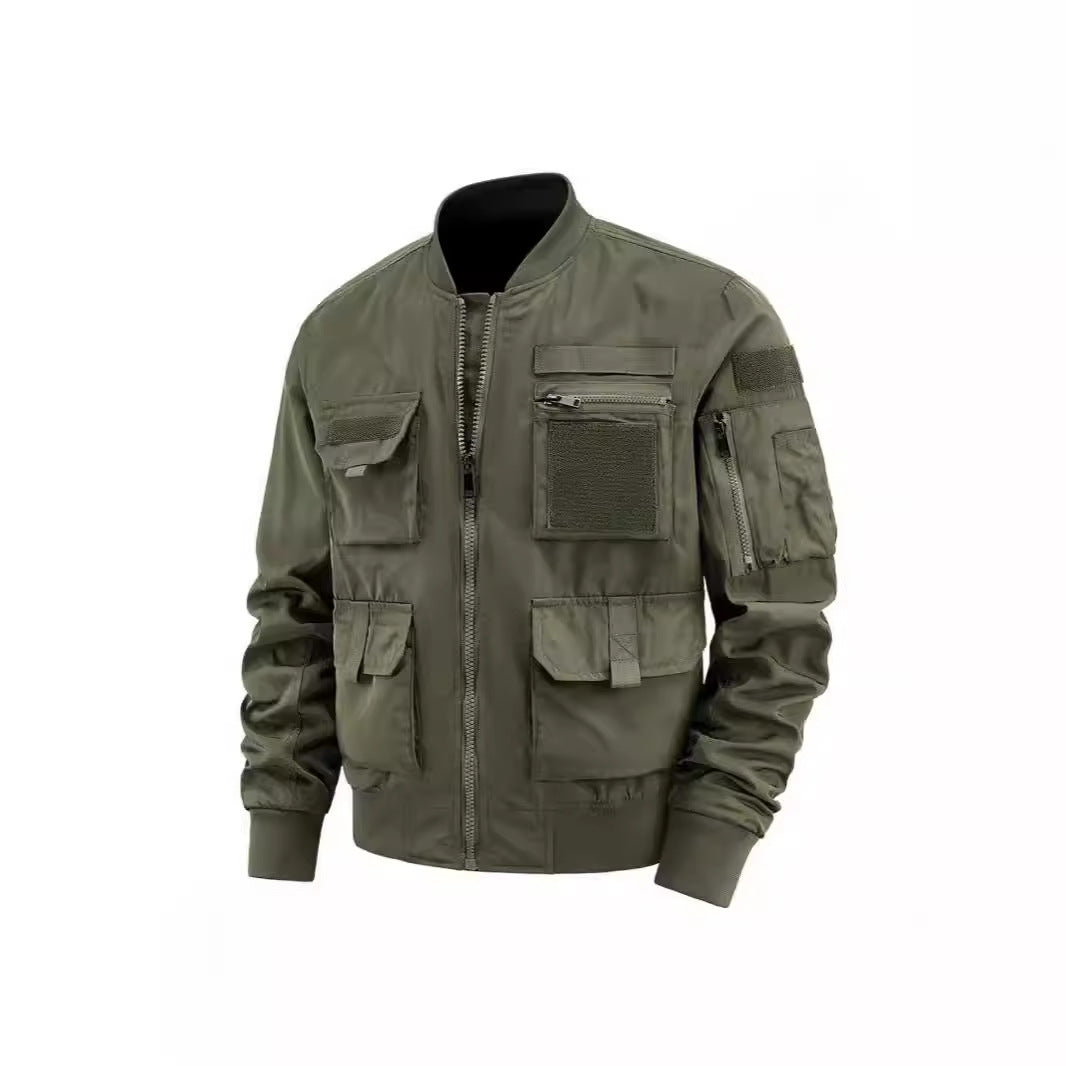 Herren taktische Bomberjacke mit Multi-Taschen und robustem Reißverschluss Shop Nory