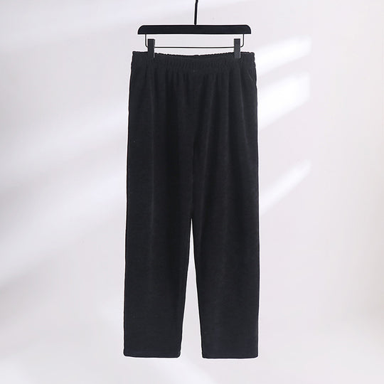 Damen Cordhose mit elastischem Bund weitem Bein und Eingrifftaschen Shop Nory