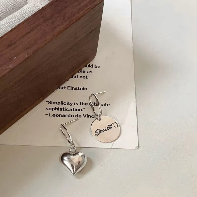 Damen Ohrringe mit verspieltem Smiley- und Herzdesign Shop Nory