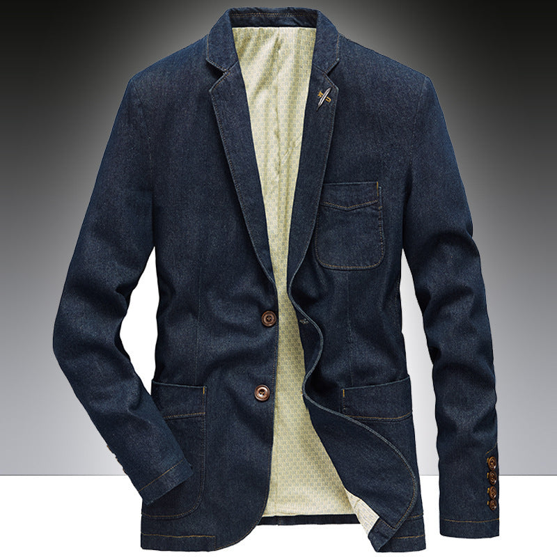 Herren Denim-Sakko im unstrukturierten Worker-Stil mit aufgesetzten Taschen Shop Nory