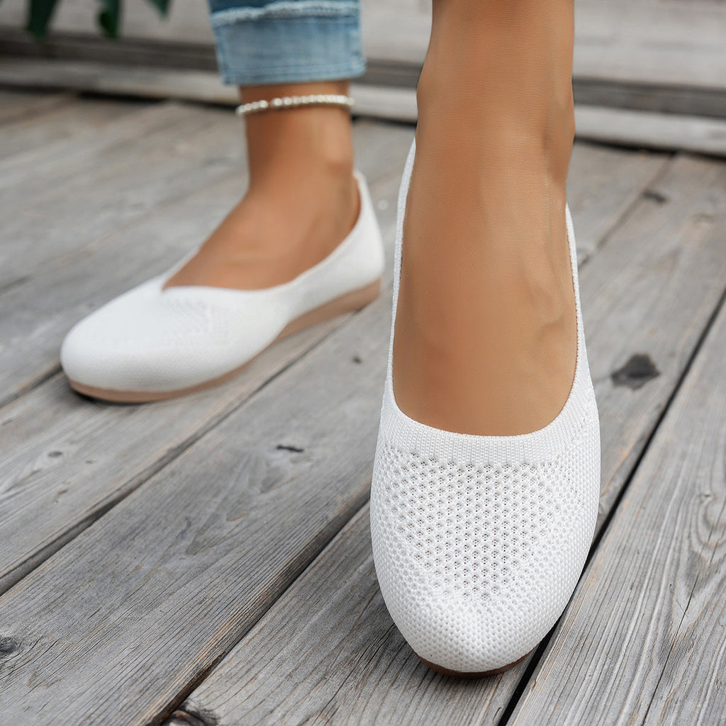 Damen atmungsaktive Ballerinas mit flexiblem Fußbett Shopnory