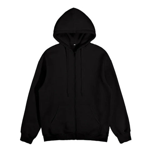 Unisex nan minimalistischer Zip-Hoodie aus schwerer Baumwollmischung mit Kängurutaschen und gerippten Bündchen Shop Nory