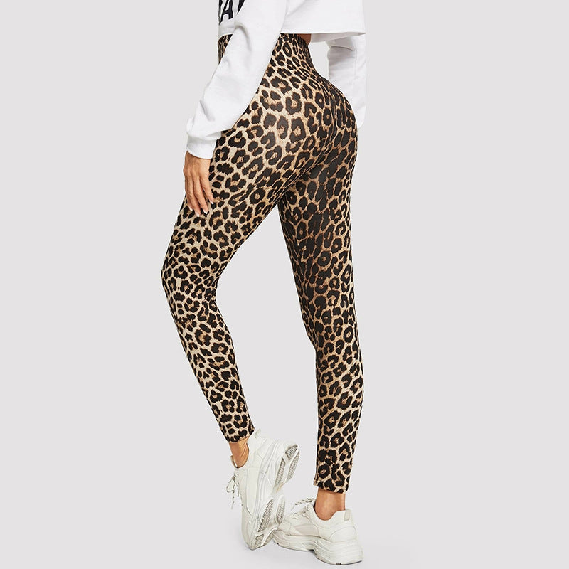 Damen Elegante Leggings im modischen Leopardenmuster