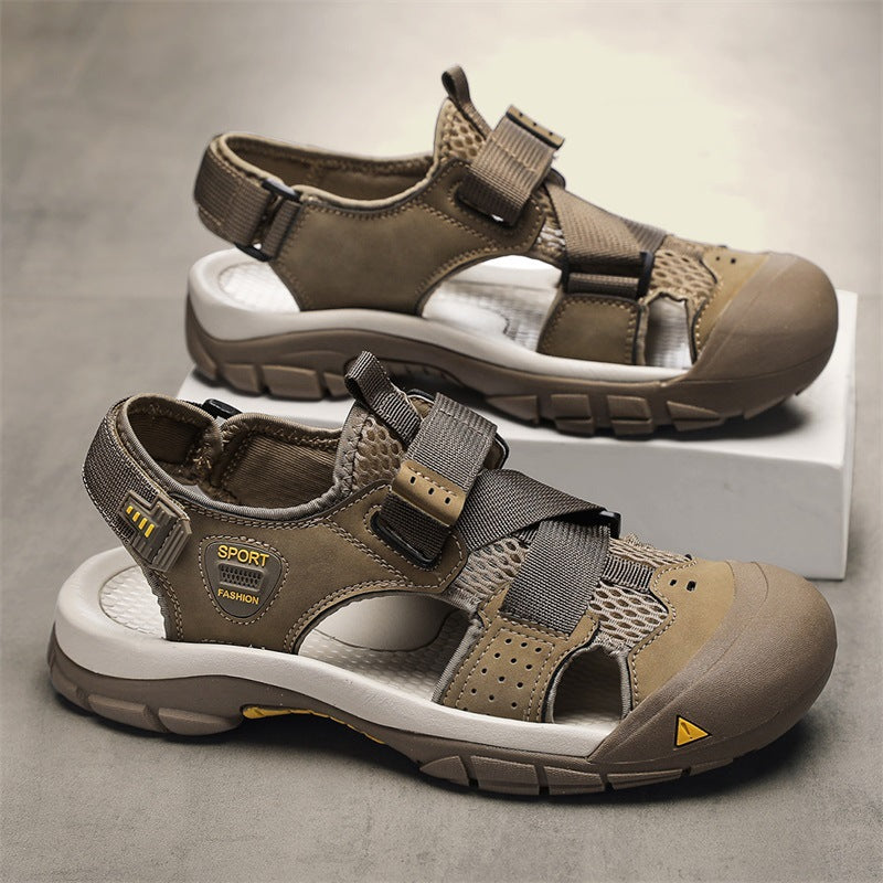 Herren Sportliche Outdoor-Sandalen mit verstellbarem Riemen und rutschfester Sohle