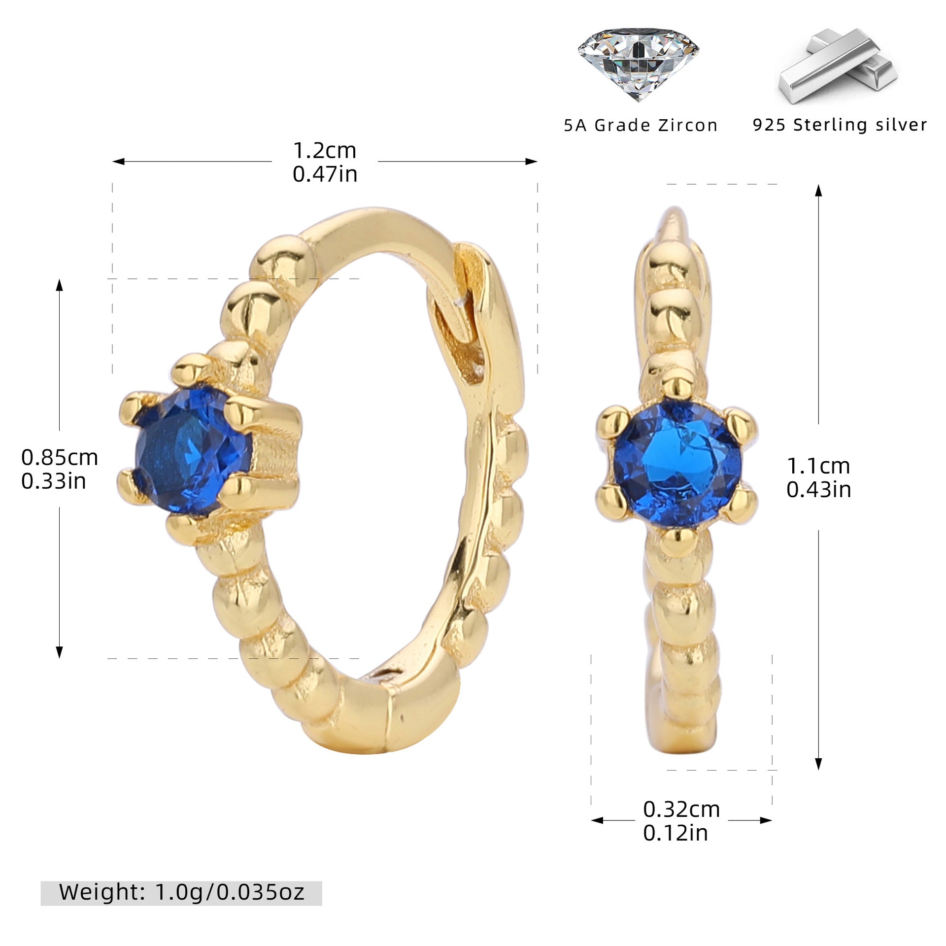 Damen Creolen mit funkelnden Zirkonstein-Akzenten und modernem Design Shop Nory