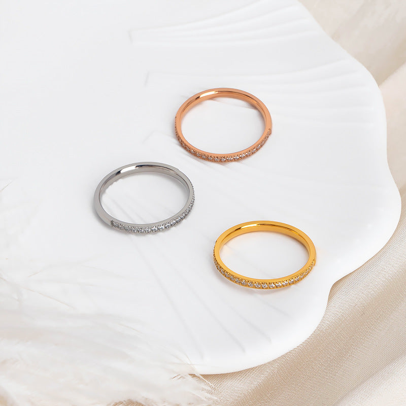Damen eleganter Ring mit Kristallverzierungen Shop Nory