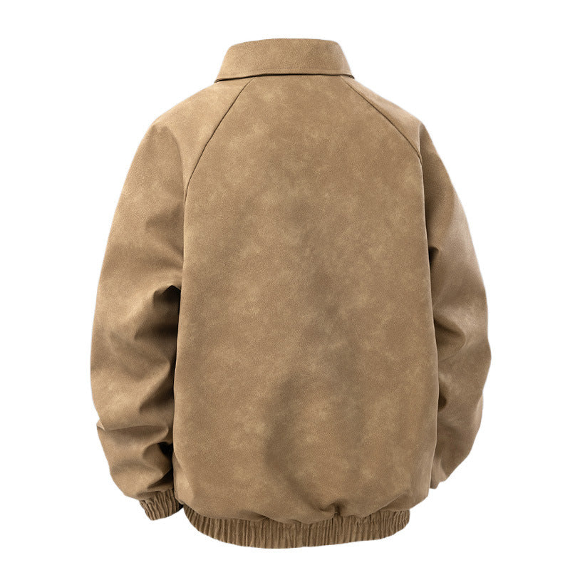 Herren Veloursleder‑Optik Blousonjacke mit Hemdkragen und elastischem Bund Shop Nory