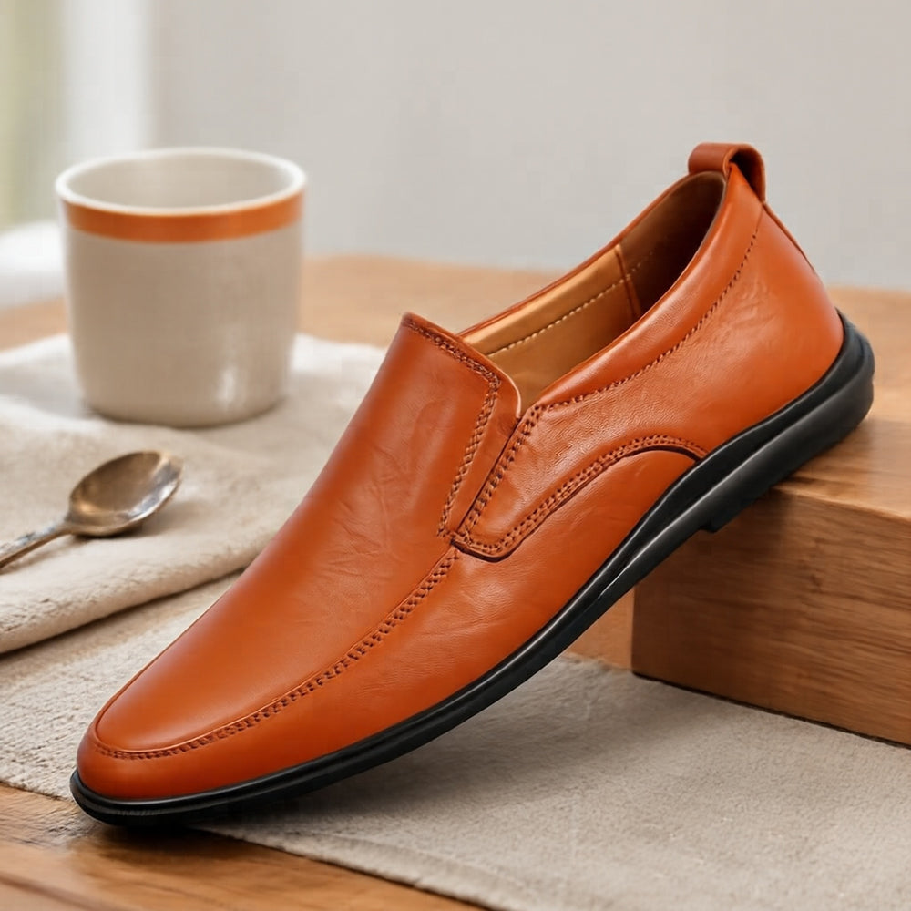 Herren Elegante Slip-On Lederslipper Shop Nory