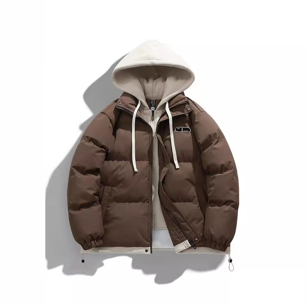 Herren Zweilagige Steppjacke mit herausnehmbarer Fleece-Kapuze und Thermoisolierung Shop Nory