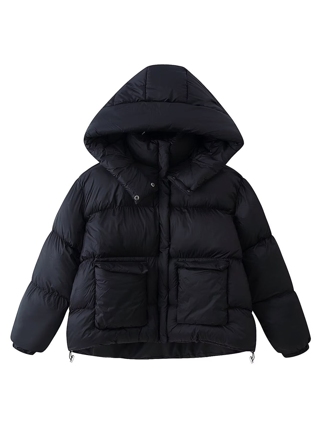 Damen Wattierte Oversize-Parka mit XXL-Kapuze und Klappentaschen Shop Nory