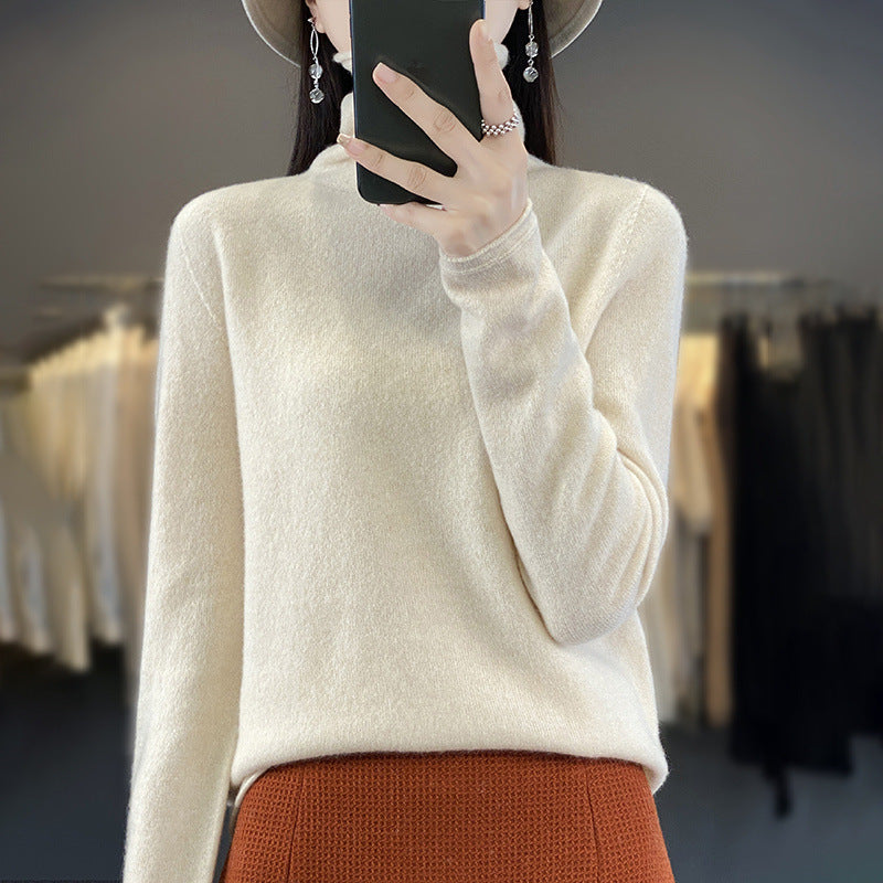 Damen Weicher Feinstrick-Rollkragenpullover mit kaschmirähnlicher Haptik und verlängerten Bündchen Shop Nory