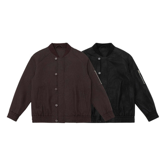 Unisex Kurzblouson im Bomberstil mit strukturierter Wildlederoptik und Rippkragen Shop Nory